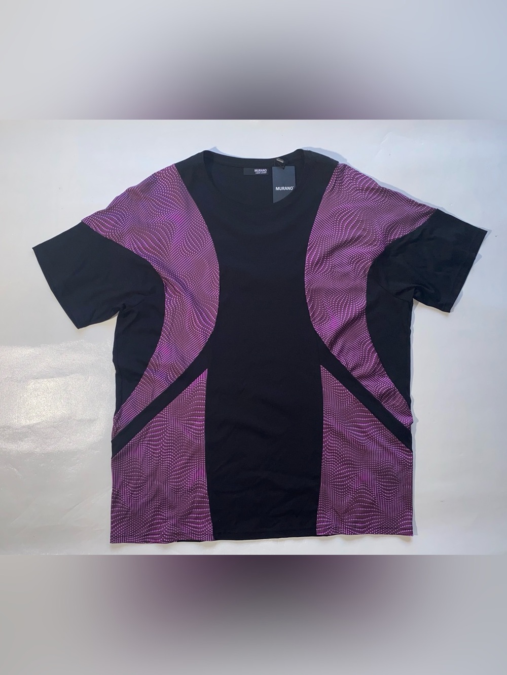 NEW- Big & Tall Mens Murano Liquid Luxury Short Sleeve T-Shirt Cotton Black